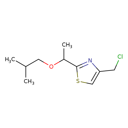 4-(chloromethyl)-2-[1-(2-methylpropoxy)ethyl]-1,3-thiazole
