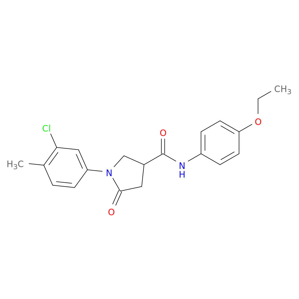 1-(3-chloro-4-methylphenyl)-N-(4-ethoxyphenyl)-5-oxo-3-pyrrolidinecarboxamide