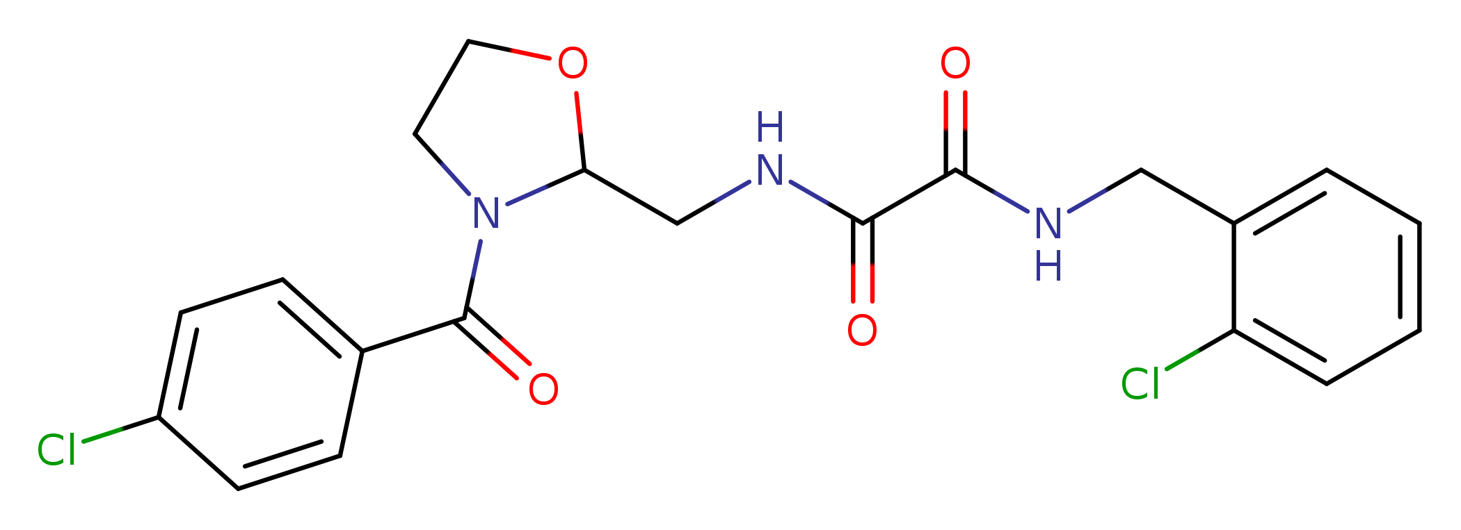 N-{[3-(4-chlorobenzoyl)-1,3-oxazolidin-2-yl]methyl}-N'-[(2-chlorophenyl)methyl]ethanediamide