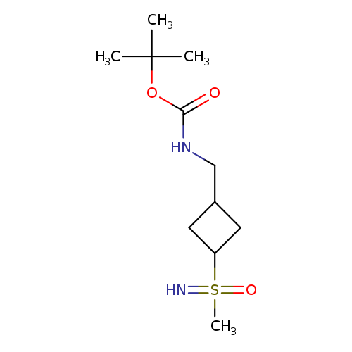tert-butylN-({3-[imino(methyl)oxo-lambda6-sulfanyl]cyclobutyl}methyl)carbamate,Mixtureofdiastereomers