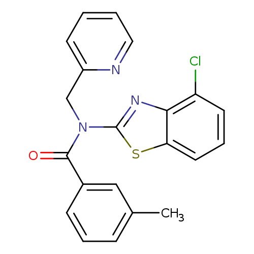 N-(4-chloro-1,3-benzothiazol-2-yl)-3-methyl-N-[(pyridin-2-yl)methyl]benzamide