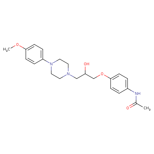 N-[4-[2-hydroxy-3-[4-(4-methoxyphenyl)piperazin-1-yl]propoxy]phenyl]ac etamide