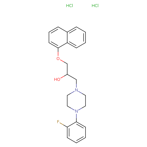 1-[4-(2-fluorophenyl)piperazin-1-yl]-3-(naphthalen-1-yloxy)propan-2-ol dihydrochloride