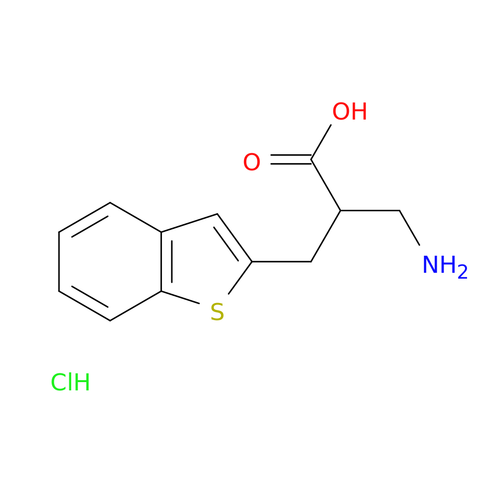 3-amino-2-[(1-benzothiophen-2-yl)methyl]propanoic acid hydrochloride