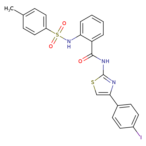 N-[4-(4-iodophenyl)-1,3-thiazol-2-yl]-2-(4-methylbenzenesulfonamido)benzamide