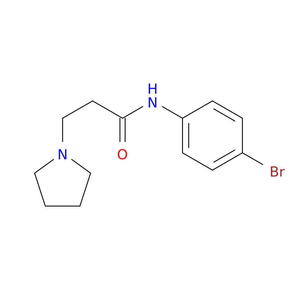 N-(4-bromophenyl)-3-(1-pyrrolidinyl)propanamide