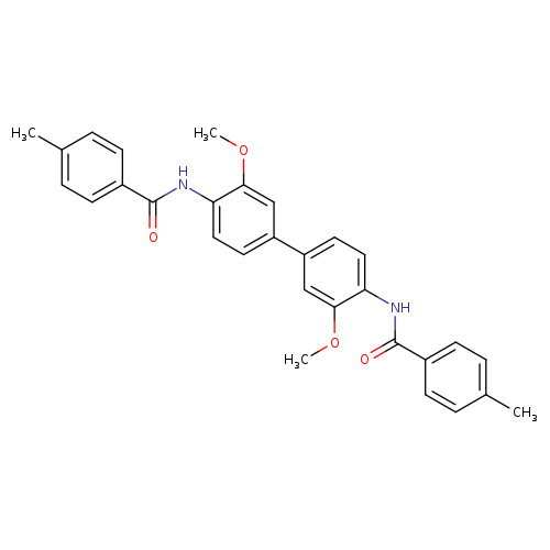 N-[3,3'-dimethoxy-4'-(4-methylbenzamido)-[1,1'-biphenyl]-4-yl]-4-methylbenzamide