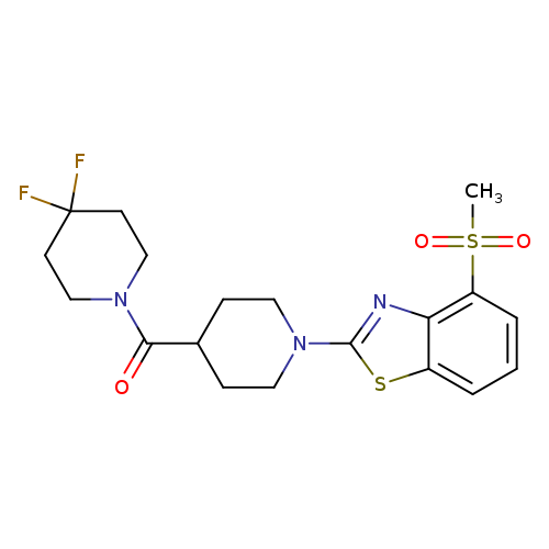2-[4-(4,4-difluoropiperidine-1-carbonyl)piperidin-1-yl]-4-methanesulfonyl-1,3-benzothiazole