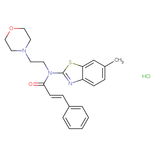 (2E)-N-(6-methyl-1,3-benzothiazol-2-yl)-N-[2-(morpholin-4-yl)ethyl]-3-phenylprop-2-enamide hydrochloride