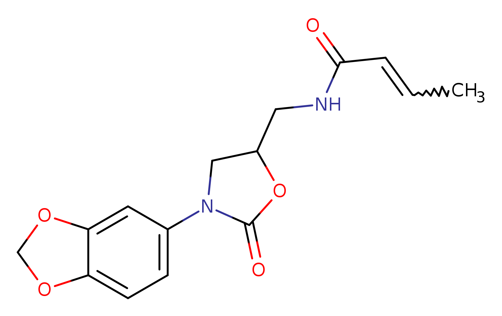 (2Z)-N-{[3-(2H-1,3-benzodioxol-5-yl)-2-oxo-1,3-oxazolidin-5-yl]methyl}but-2-enamide