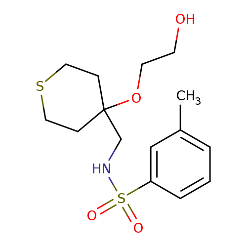 N-{[4-(2-hydroxyethoxy)thian-4-yl]methyl}-3-methylbenzene-1-sulfonamide