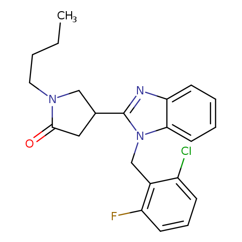 1-butyl-4-{1-[(2-chloro-6-fluorophenyl)methyl]-1H-1,3-benzodiazol-2-yl}pyrrolidin-2-one