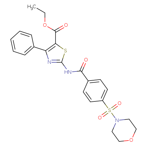 ethyl 2-[4-(morpholine-4-sulfonyl)benzamido]-4-phenyl-1,3-thiazole-5-carboxylate