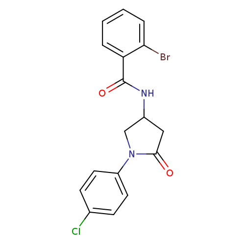 2-bromo-N-[1-(4-chlorophenyl)-5-oxopyrrolidin-3-yl]benzamide