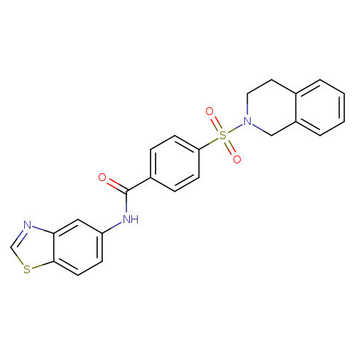 N-(1,3-benzothiazol-5-yl)-4-(1,2,3,4-tetrahydroisoquinoline-2-sulfonyl)benzamide