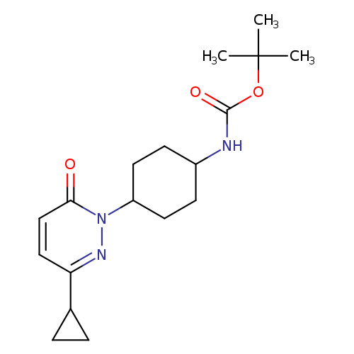 tert-butyl N-[4-(3-cyclopropyl-6-oxo-1,6-dihydropyridazin-1-yl)cyclohexyl]carbamate