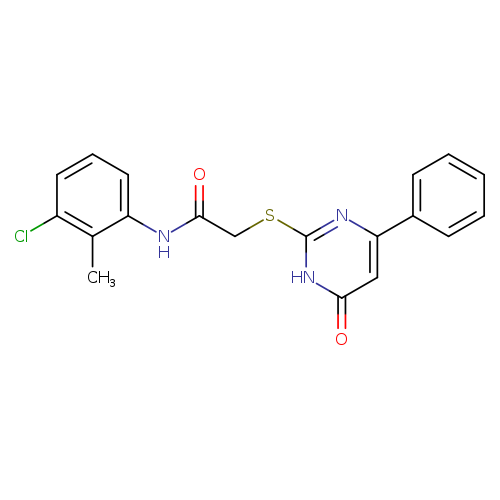 N-(3-chloro-2-methylphenyl)-2-[(6-oxo-4-phenyl-1,6-dihydro-2-pyrimidinyl)sulfanyl]acetamide
