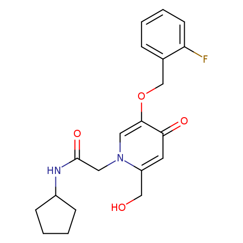 N-cyclopentyl-2-{5-[(2-fluorophenyl)methoxy]-2-(hydroxymethyl)-4-oxo-1,4-dihydropyridin-1-yl}acetamide