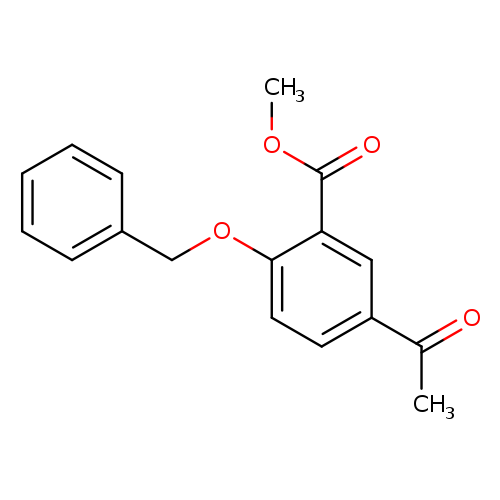Benzoic acid, 5-acetyl-2-(phenylmethoxy)-, methyl ester