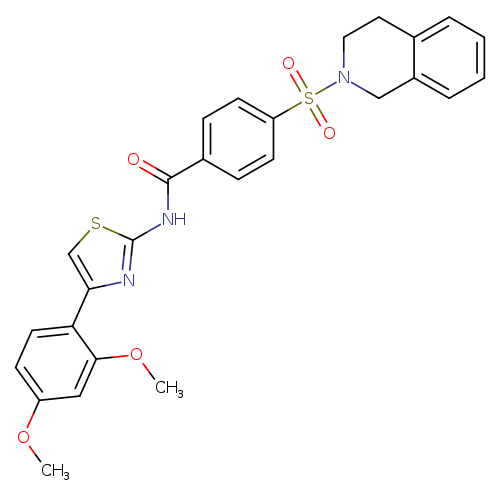 N-[4-(2,4-dimethoxyphenyl)-1,3-thiazol-2-yl]-4-(1,2,3,4-tetrahydroisoquinoline-2-sulfonyl)benzamide