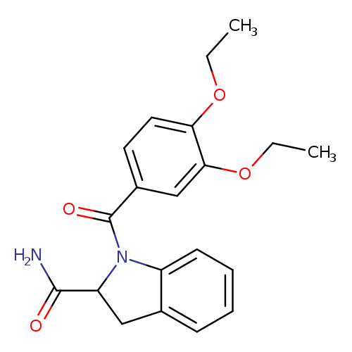 1-(3,4-diethoxybenzoyl)-2,3-dihydro-1H-indole-2-carboxamide