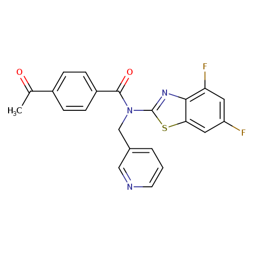 4-acetyl-N-(4,6-difluoro-1,3-benzothiazol-2-yl)-N-[(pyridin-3-yl)methyl]benzamide