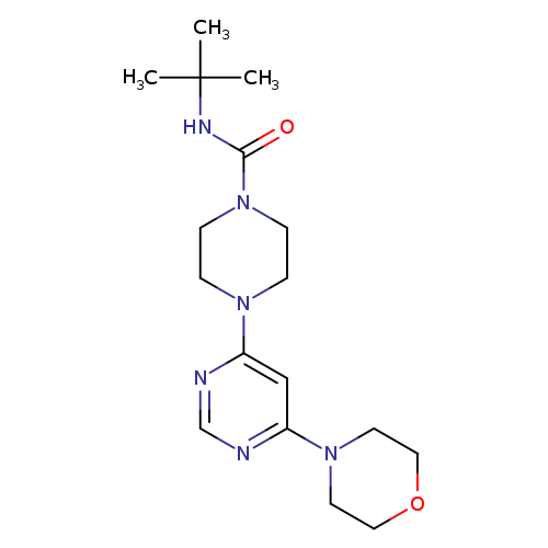 N-tert-butyl-4-[6-(morpholin-4-yl)pyrimidin-4-yl]piperazine-1-carboxamide
