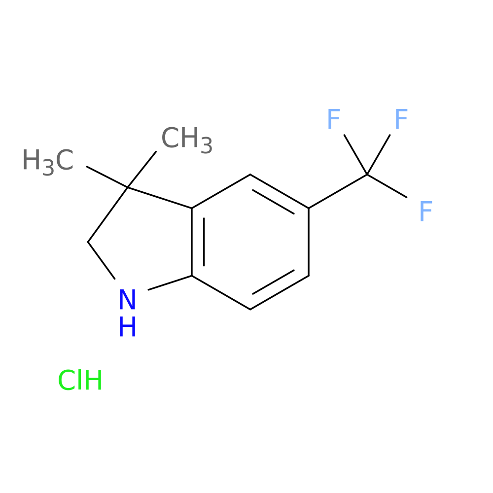 3,3-dimethyl-5-(trifluoromethyl)-2,3-dihydro-1H-indole hydrochloride