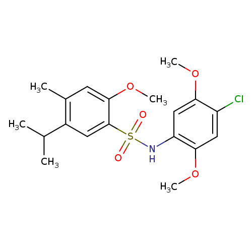 N-(4-chloro-2,5-dimethoxyphenyl)-2-methoxy-4-methyl-5-(propan-2-yl)benzene-1-sulfonamide