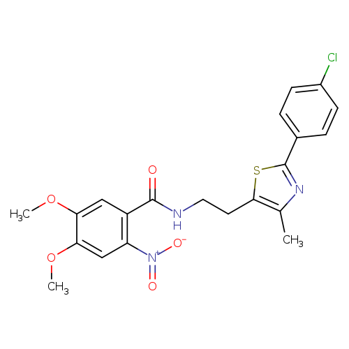 N-{2-[2-(4-chlorophenyl)-4-methyl-1,3-thiazol-5-yl]ethyl}-4,5-dimethoxy-2-nitrobenzamide