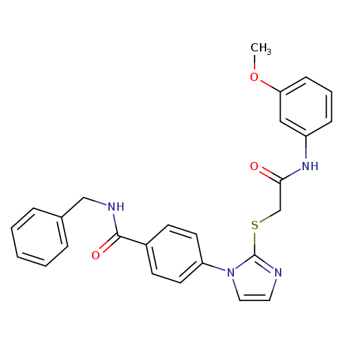 N-benzyl-4-[2-({[(3-methoxyphenyl)carbamoyl]methyl}sulfanyl)-1H-imidazol-1-yl]benzamide