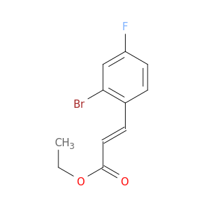 ethyl (2E)-3-(2-bromo-4-fluorophenyl)prop-2-enoate