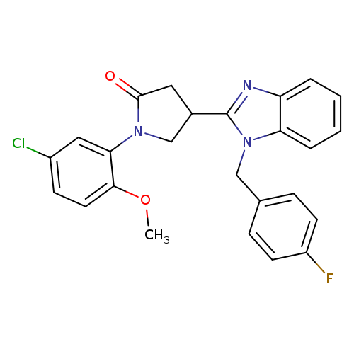 1-(5-chloro-2-methoxyphenyl)-4-{1-[(4-fluorophenyl)methyl]-1H-1,3-benzodiazol-2-yl}pyrrolidin-2-one