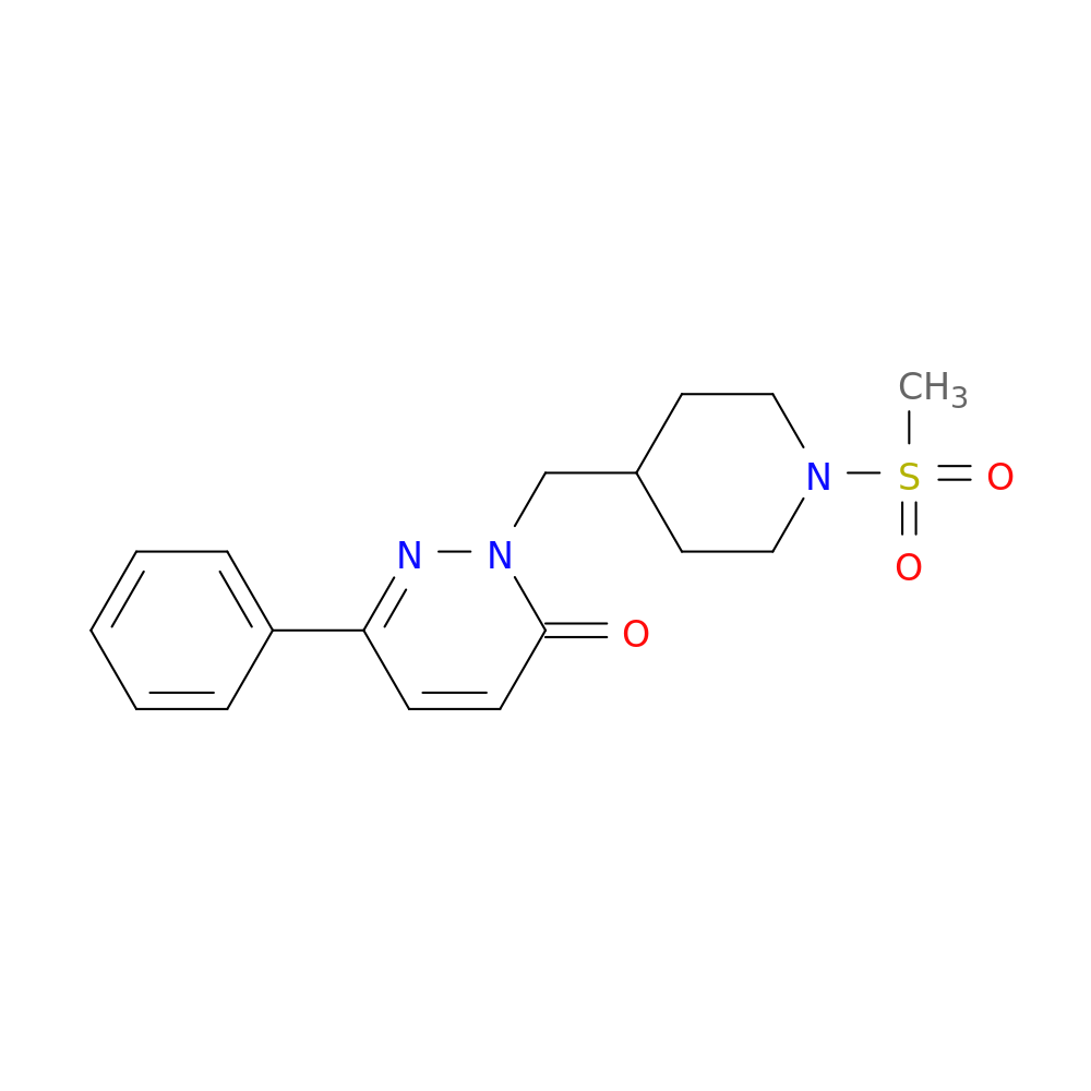 2-[(1-methanesulfonylpiperidin-4-yl)methyl]-6-phenyl-2,3-dihydropyridazin-3-one