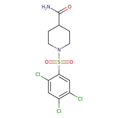 1-(2,4,5-trichlorobenzenesulfonyl)piperidine-4-carboxamide