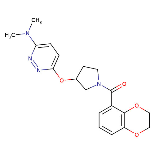 6-{[1-(2,3-dihydro-1,4-benzodioxine-5-carbonyl)pyrrolidin-3-yl]oxy}-N,N-dimethylpyridazin-3-amine