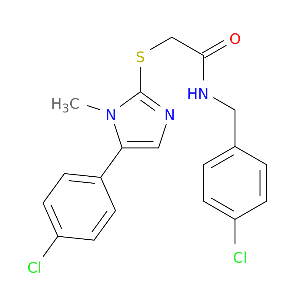 2-{[5-(4-chlorophenyl)-1-methyl-1H-imidazol-2-yl]sulfanyl}-N-[(4-chlorophenyl)methyl]acetamide