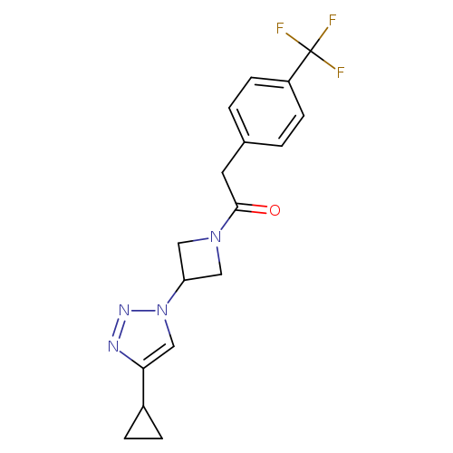 1-[3-(4-cyclopropyl-1H-1,2,3-triazol-1-yl)azetidin-1-yl]-2-[4-(trifluoromethyl)phenyl]ethan-1-one