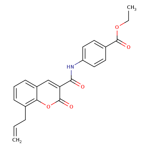 ethyl 4-[2-oxo-8-(prop-2-en-1-yl)-2H-chromene-3-amido]benzoate