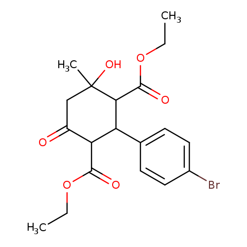 1,3-diethyl 2-(4-bromophenyl)-4-hydroxy-4-methyl-6-oxocyclohexane-1,3-dicarboxylate