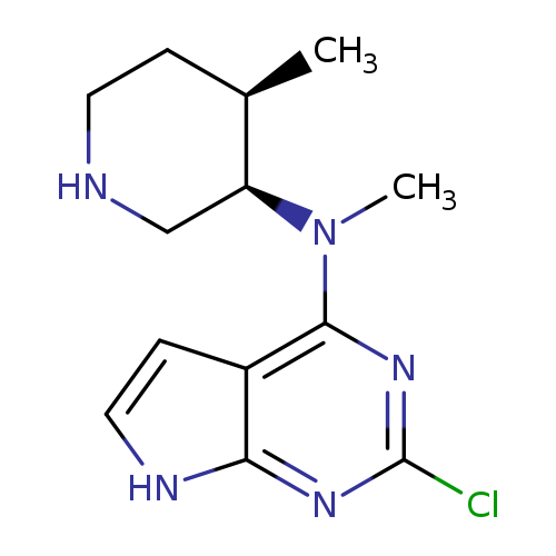 2-Chloro-N-methyl-N-((3R,4R)-4-methylpiperidin-3-yl)-7H-pyrrolo[2,3-d]pyrimidin-4-amine