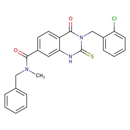 N-benzyl-3-[(2-chlorophenyl)methyl]-N-methyl-4-oxo-2-sulfanylidene-1,2,3,4-tetrahydroquinazoline-7-carboxamide
