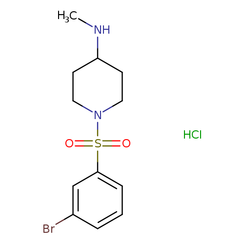 1-((3-BROMOPHENYL)SULFONYL)-N-METHYLPIPERIDIN-4-AMINE HYDROCHLORIDE