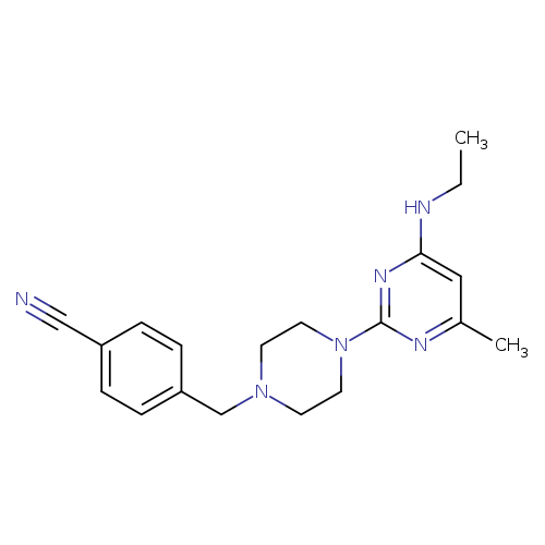 4-({4-[4-(ethylamino)-6-methylpyrimidin-2-yl]piperazin-1-yl}methyl)benzonitrile