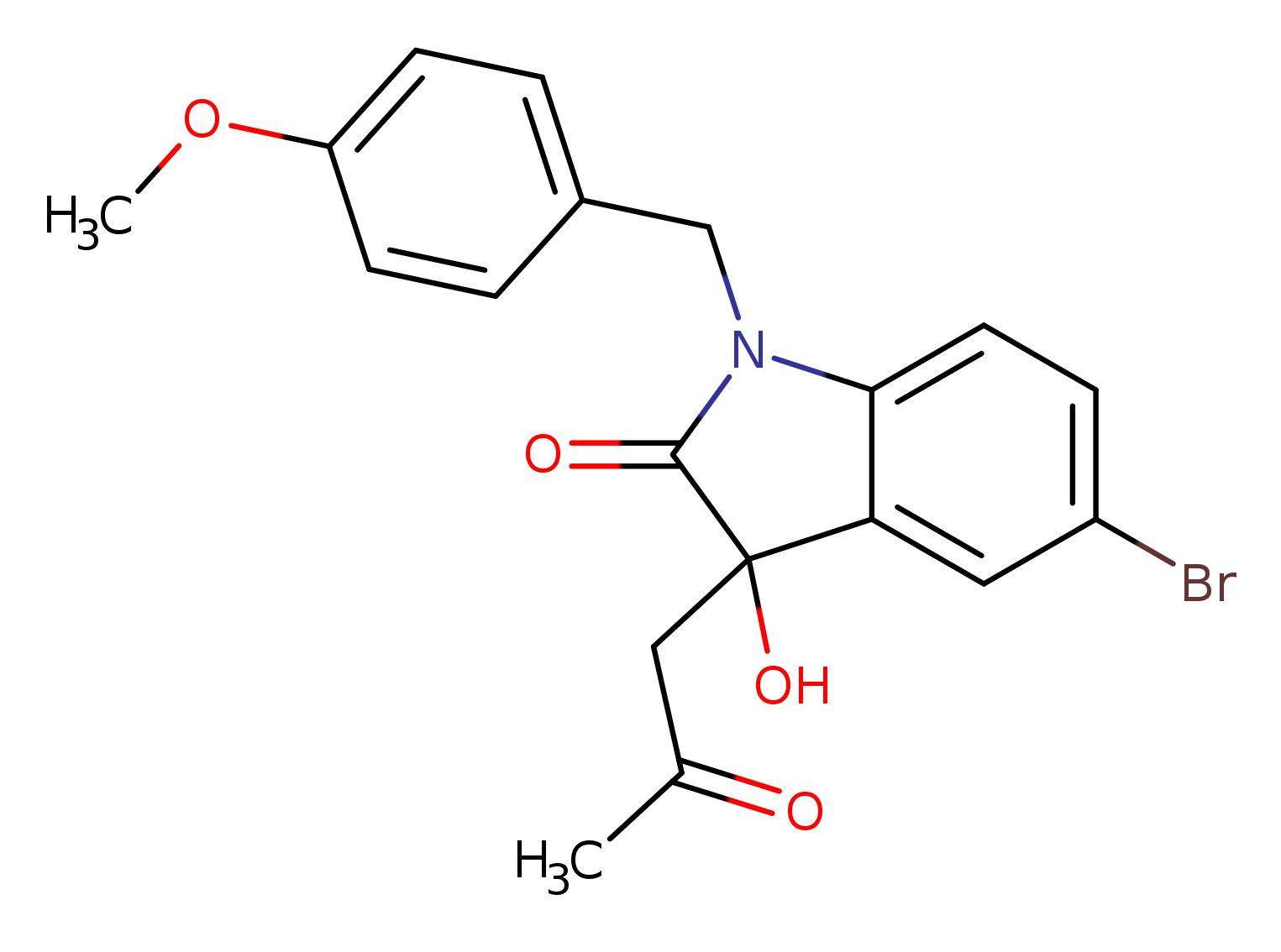 5-bromo-3-hydroxy-1-[(4-methoxyphenyl)methyl]-3-(2-oxopropyl)-2,3-dihydro-1H-indol-2-one