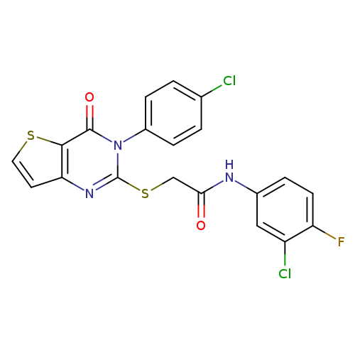 N-(3-chloro-4-fluorophenyl)-2-{[3-(4-chlorophenyl)-4-oxo-3H,4H-thieno[3,2-d]pyrimidin-2-yl]sulfanyl}acetamide