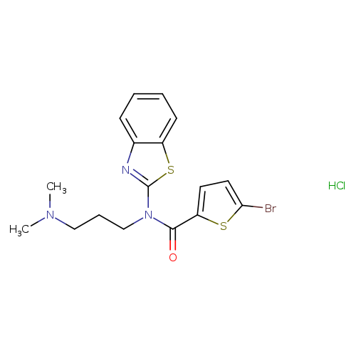 N-(1,3-benzothiazol-2-yl)-5-bromo-N-[3-(dimethylamino)propyl]thiophene-2-carboxamide hydrochloride