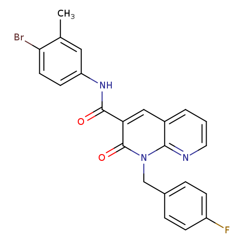 N-(4-bromo-3-methylphenyl)-1-[(4-fluorophenyl)methyl]-2-oxo-1,2-dihydro-1,8-naphthyridine-3-carboxamide