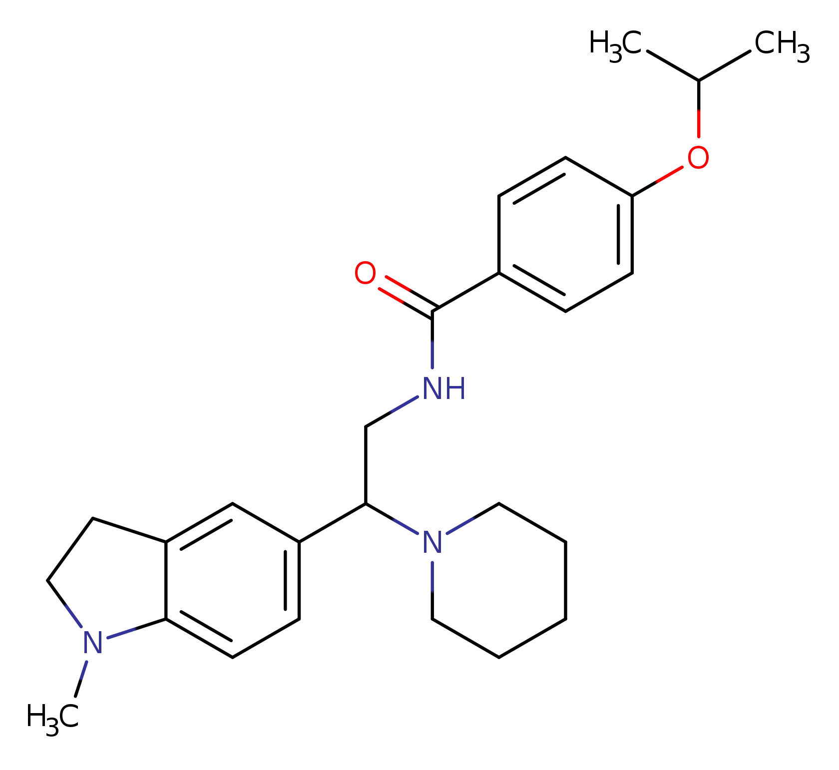 N-[2-(1-methyl-2,3-dihydro-1H-indol-5-yl)-2-(piperidin-1-yl)ethyl]-4-(propan-2-yloxy)benzamide