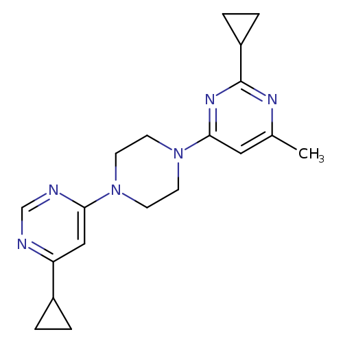 2-cyclopropyl-4-[4-(6-cyclopropylpyrimidin-4-yl)piperazin-1-yl]-6-methylpyrimidine